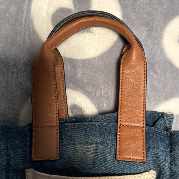 EUC True Religion Leather Handles & Crossbody Adjustable Strap Mini Bag - Picture 4 of 6